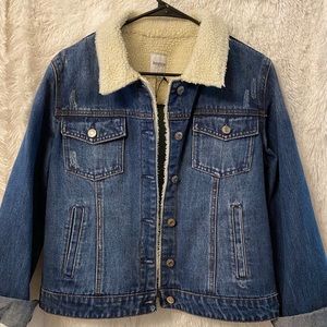 Kensie Denim + Sherpa Trucker Jacket